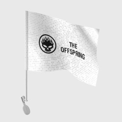 Флаг для автомобиля The Offspring glitch на светлом фоне по-горизонтали