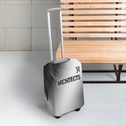 Чехол для чемодана 3D Architects glitch на светлом фоне посередине - фото 2