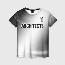 Женская футболка 3D Architects glitch на светлом фоне посередине