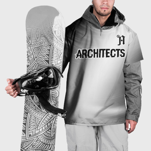 Накидка на куртку 3D Architects glitch на светлом фоне посередине, цвет 3D печать