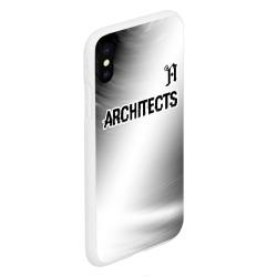 Чехол для iPhone XS Max матовый Architects glitch на светлом фоне посередине - фото 2