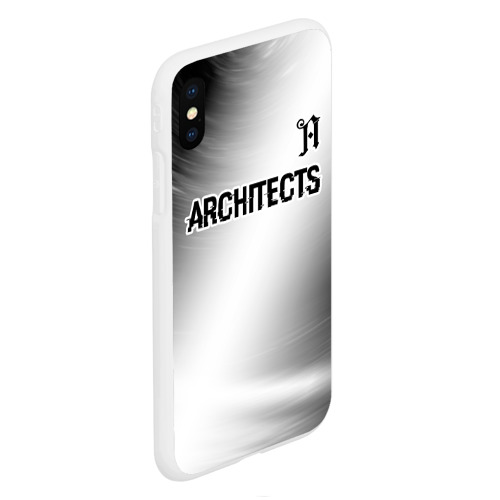 Чехол для iPhone XS Max матовый Architects glitch на светлом фоне посередине - фото 3