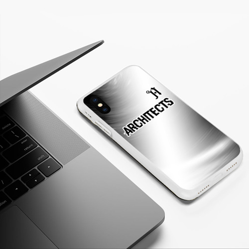 Чехол для iPhone XS Max матовый Architects glitch на светлом фоне посередине - фото 5