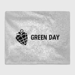 Плед 3D Green Day glitch на светлом фоне по-горизонтали