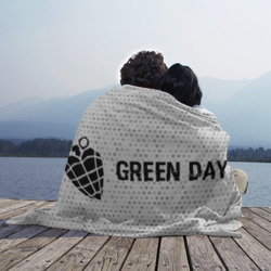 Плед 3D Green Day glitch на светлом фоне по-горизонтали - фото 2