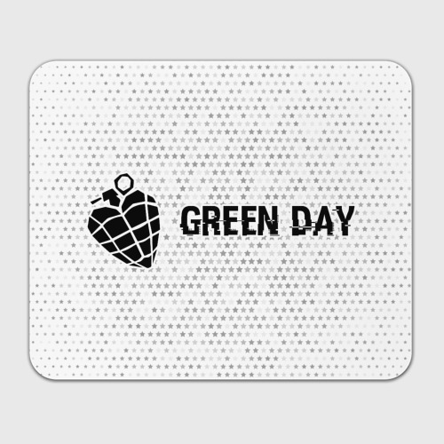 Прямоугольный коврик для мышки Green Day glitch на светлом фоне по-горизонтали