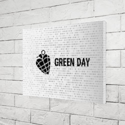 Холст прямоугольный Green Day glitch на светлом фоне по-горизонтали - фото 2