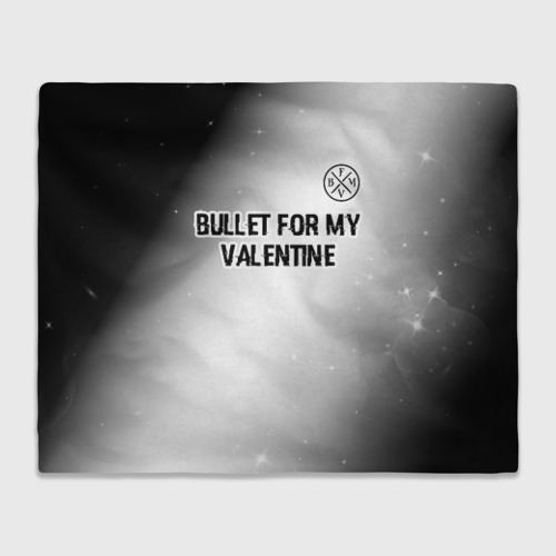 Плед 3D Bullet For My Valentine glitch на светлом фоне посередине, цвет 3D (велсофт)