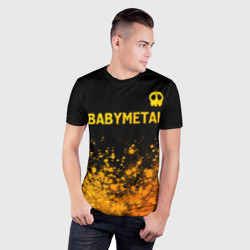 Мужская футболка 3D Slim Babymetal - gold gradient посередине - фото 2