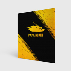 Холст квадратный Papa Roach - gold gradient