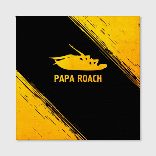 Холст квадратный Papa Roach - gold gradient, цвет 3D печать - фото 2