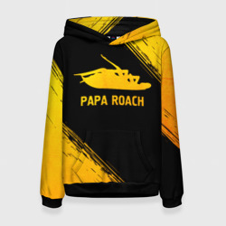 Женская толстовка 3D Papa Roach - gold gradient