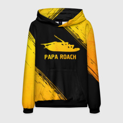 Мужская толстовка 3D Papa Roach - gold gradient