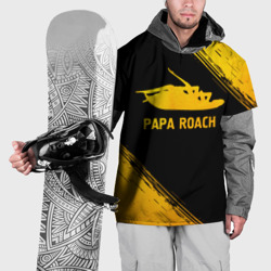 Накидка на куртку 3D Papa Roach - gold gradient