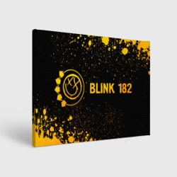 Холст прямоугольный Blink 182 - gold gradient по-горизонтали