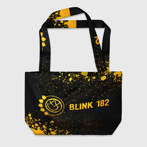 Пляжная сумка 3D Blink 182 - gold gradient по-горизонтали