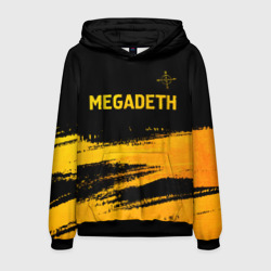 Мужская толстовка 3D Megadeth - gold gradient посередине