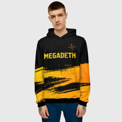 Мужская толстовка 3D Megadeth - gold gradient посередине - фото 2