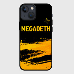 Чехол для iPhone 13 mini Megadeth - gold gradient посередине