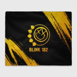 Плед 3D Blink 182 - gold gradient