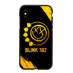 Чехол для iPhone XS Max матовый Blink 182 - gold gradient