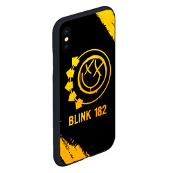 Чехол для iPhone XS Max матовый Blink 182 - gold gradient - фото 2