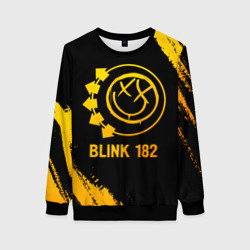 Женский свитшот 3D Blink 182 - gold gradient