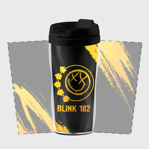 Термокружка-непроливайка Blink 182 - gold gradient - фото 2