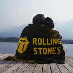 Плед 3D Rolling Stones - gold gradient по-горизонтали - фото 2