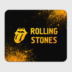 Прямоугольный коврик для мышки Rolling Stones - gold gradient по-горизонтали