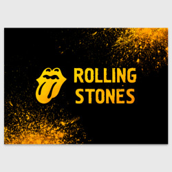 Поздравительная открытка Rolling Stones - gold gradient по-горизонтали