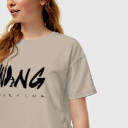 Женская футболка хлопок Oversize Wing surfing - фото 2