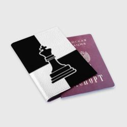 Обложка для паспорта матовая кожа Шахматы - ферзь - фото 2