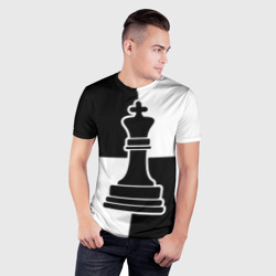 Мужская футболка 3D Slim Шахматы - ферзь - фото 2
