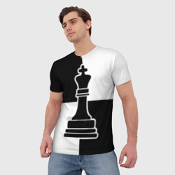 Мужская футболка 3D Шахматы - ферзь - фото 2
