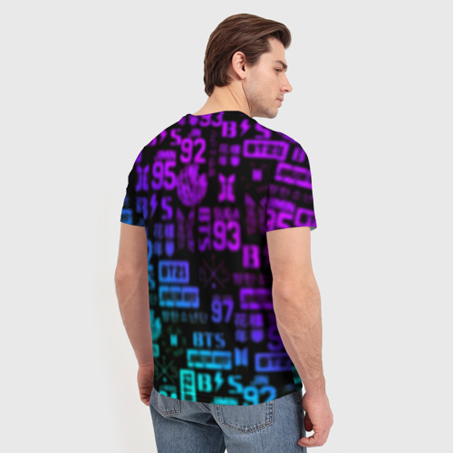 Мужская футболка 3D Маршмеллоу x BTS, цвет 3D печать - фото 4