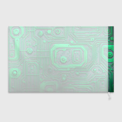Флаг 3D Неоновая плата с микросхемами и гайками - фото 2