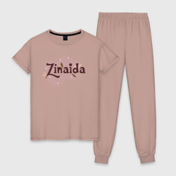 Женская пижама хлопок Зинаида и листья