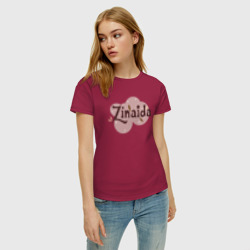 Женская футболка хлопок Зинаида и листья - фото 2
