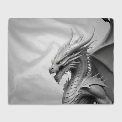 Плед Белый дракон минимализм — купить по цене 4315 руб в интернет-магазине  #3488406
