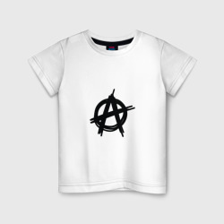 Детская футболка хлопок Символ анархии минимализм