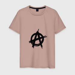 Мужская футболка хлопок Символ анархии минимализм