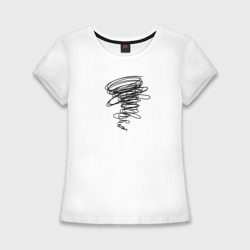 Женская футболка хлопок Slim Шторм ураган