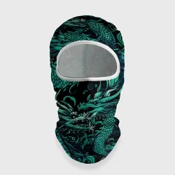 Балаклава 3D Дракон бирюзового цвета
