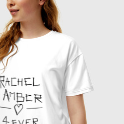 Женская футболка хлопок Oversize Рейчел Эмбер навсегда - фото 2