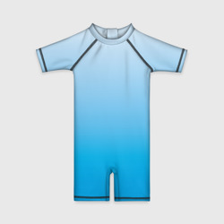 Небесный голубой градиент – Детский купальный костюм 3D с принтом купить