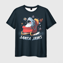 Мужская футболка 3D Santa Jaws