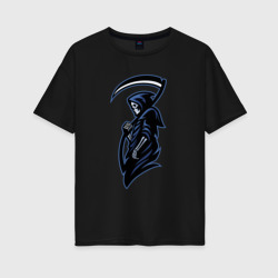Женская футболка хлопок Oversize Grim reaper