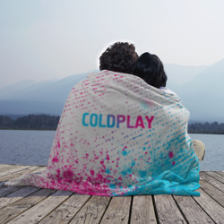 Плед 3D Coldplay neon gradient style посередине - фото 2