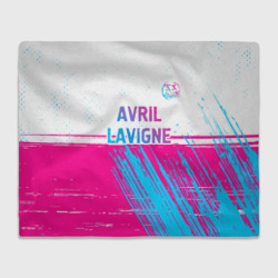 Плед 3D Avril Lavigne neon gradient style посередине